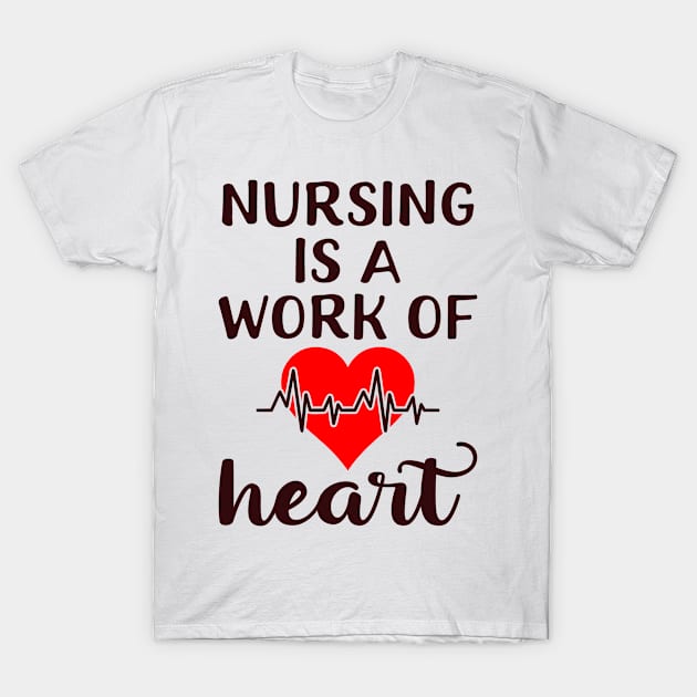 Nursing Gifts for Nurses Stethoscope I Love the Nurse Life T-Shirt by TheOptimizedCreative